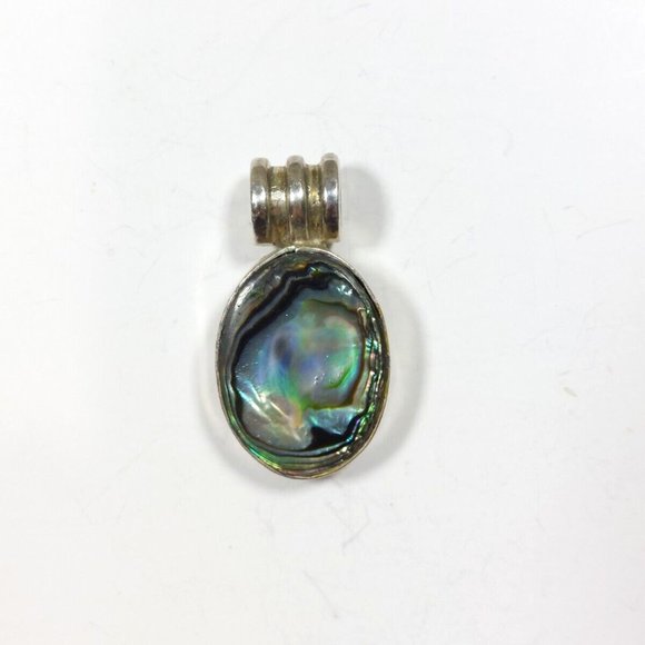 Abalone Shell 925 Sterling Silver Pendant - Picture 1 of 5
